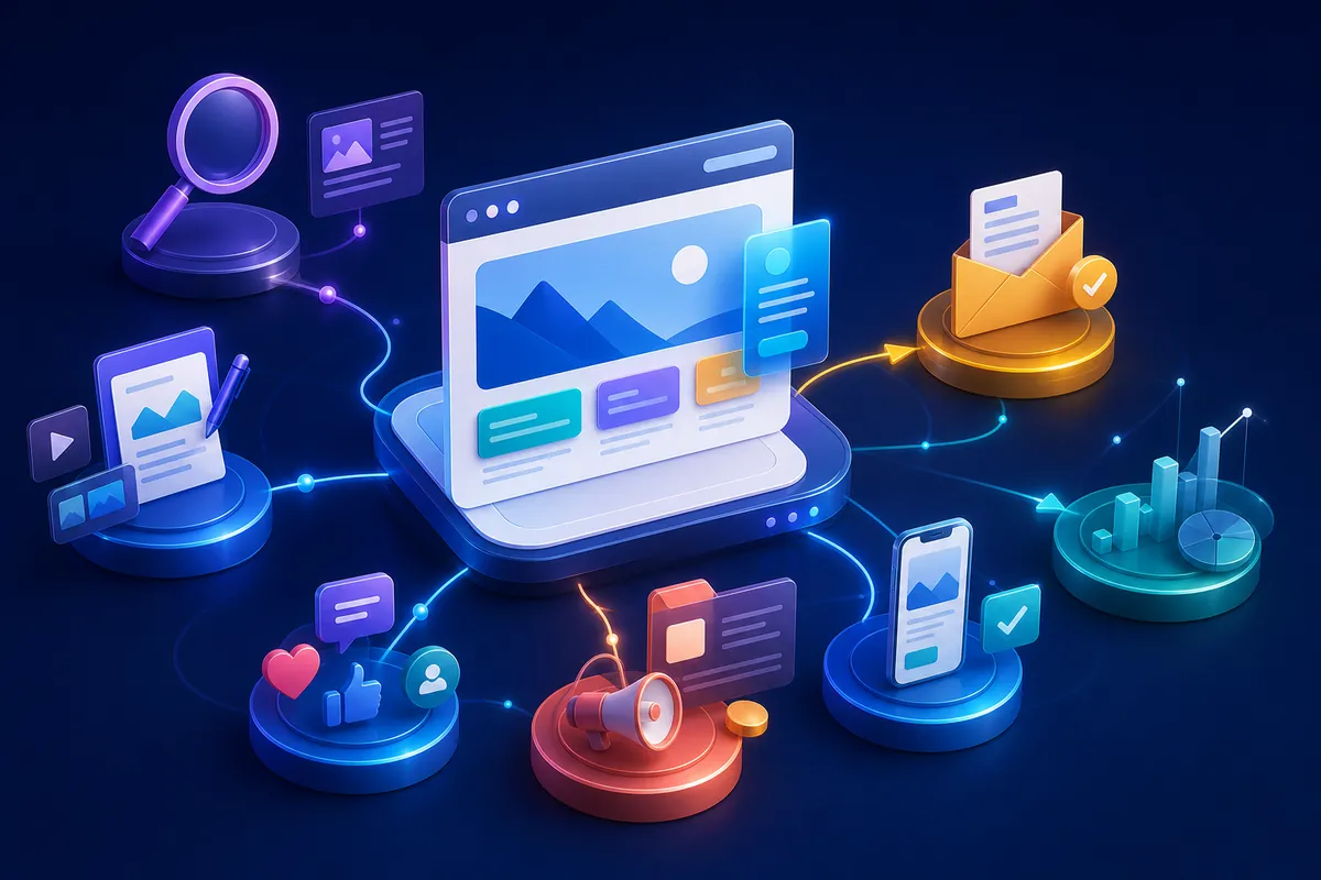 Connected digital growth ecosystem from discovery to qualified enquiry